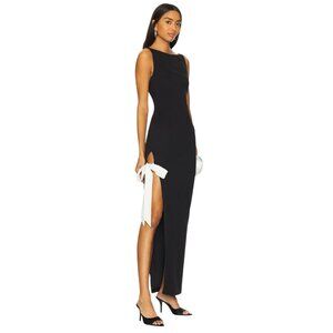 MORE TO COME Riona Maxi Dress in Black Small New Womens Column Gown
